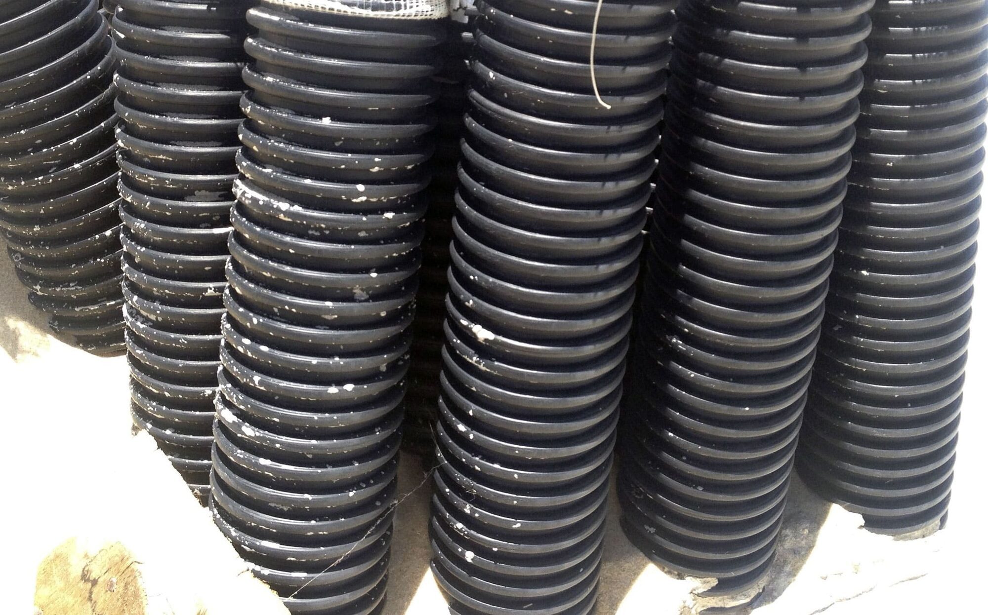 Tubos corrugados em PEAD da Techduto em obra de parque eólico